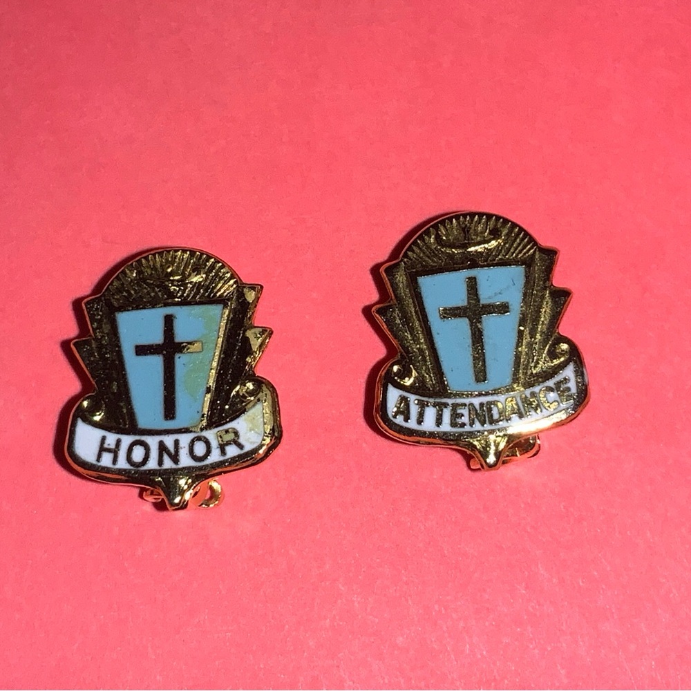 Gold and Blue Honor and Attendance Pins